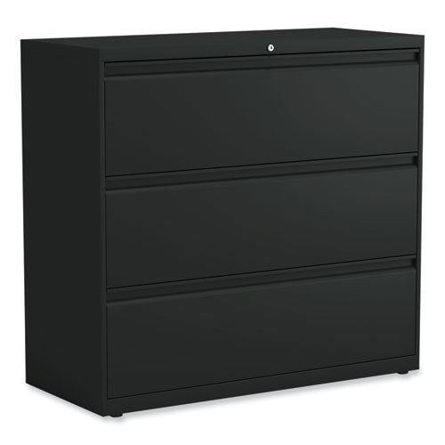 Alera Lateral File, 3 Legal/Letter/A4/A5-Size File Drawers, Black, 42" x 18.63" x 40.25"