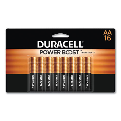 Duracell POWER BOOST Coppertop Alkaline AA Batteries, 16/Pack