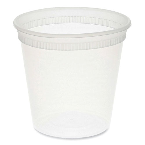 Pactiv Evergreen Newspring DELItainer Microwavable Container, 24 oz, 4.7 x 4.7 x 4.4, Clear, Plastic, 480/Carton