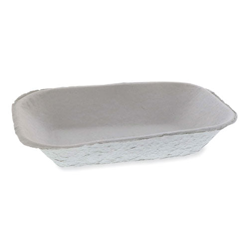 Pactiv Evergreen EarthChoice Pulpex Steep Wall Food Tray, 9.1 x 6.9 x 1.75, Natural, Paper, 460/Carton