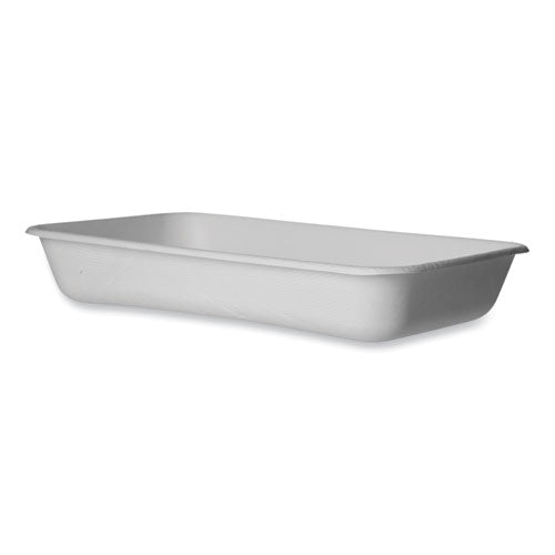 Eco-Products WorldView Renewable Molded Fiber Containers, 10.47 x 10.47 x 1.76, White, 200/Carton