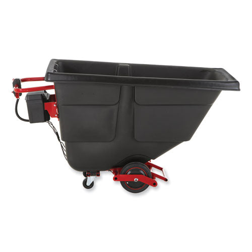 Rubbermaid Commercial 1 cu yd Motorized Roto Tilt Truck, 1,000 lb Capacity, Black