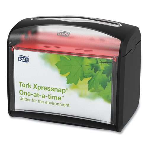 Tork Xpressnap Tabletop Napkin Dispenser, 7.9 x 5.6 x 7.9, Black