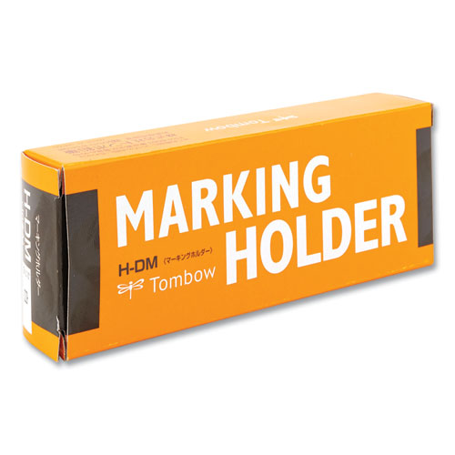Tombow Wax-Based Marking Pencil, Twist-Advance, 4.4 mm, White Marks, Navy Blue Barrel, 10/Box