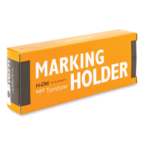 Tombow Wax-Based Marking Pencil, Twist-Advance, 4.4 mm, Blue Marks, Navy Blue Barrel, 10/Box