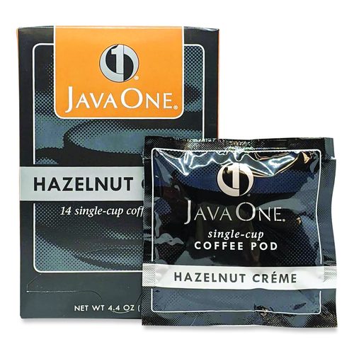 Java One Coffee Pods, Hazelnut Creme, Single Cup, 14/Box