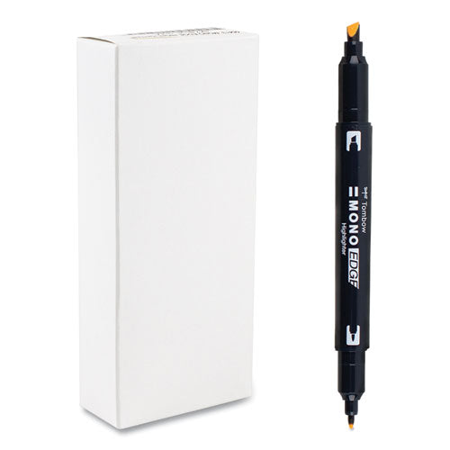 Tombow Mono Highlighters, Golden Yellow Ink, Bullet/Chisel Tip, Golden Yellow Barrel, 10/Box