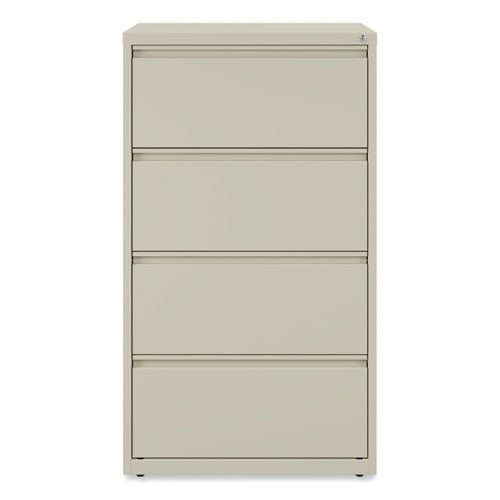 Alera Lateral File, 4 Legal/Letter-Size File Drawers, Putty, 30" x 18.63" x 52.5"