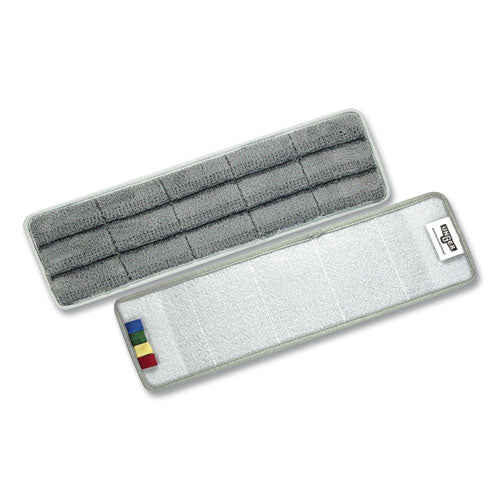 Unger OmniClean Microfiber Pads, 16", Gray, 5/Pack