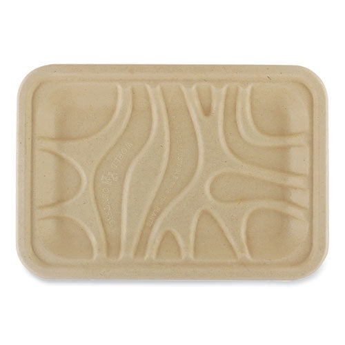 World Centric Fiber Meat and Produce Trays, 5.7 x 8.2 x 0.6, Natural, Paper, 500/Carton