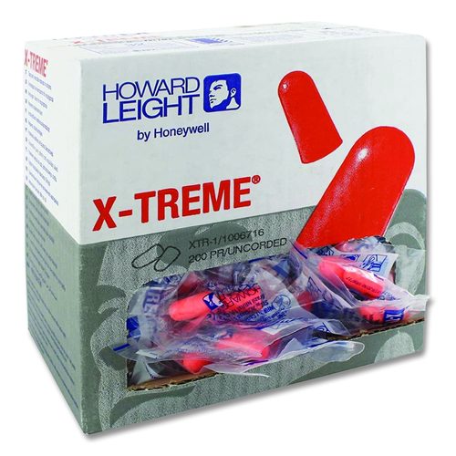 Howard Leight by Honeywell X-TREME Uncorded Disposable Earplugs, 32 dB NRR, One Size Fits Most, Orange Bullet Plugs, 2,000/Carton