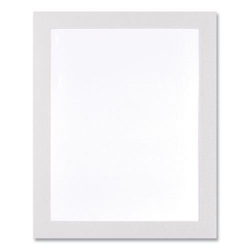 deflecto Self Adhesive Sign Holders, 11 x 17, Clear with White Border, 2/Pack