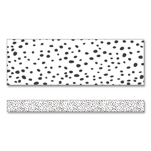 Carson-Dellosa Education Straight Borders, Dotted, 3" x 3 ft, Black/White, 12/Pack