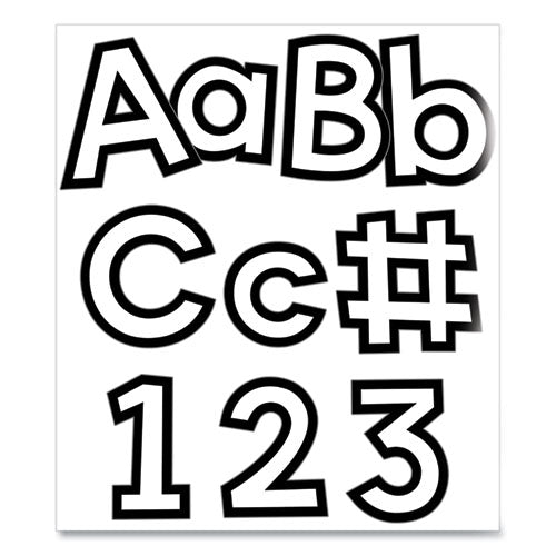 Carson-Dellosa Education EZ Letter Combo Packs, 4" Tall, White Characters, Black Background, 219 Pieces
