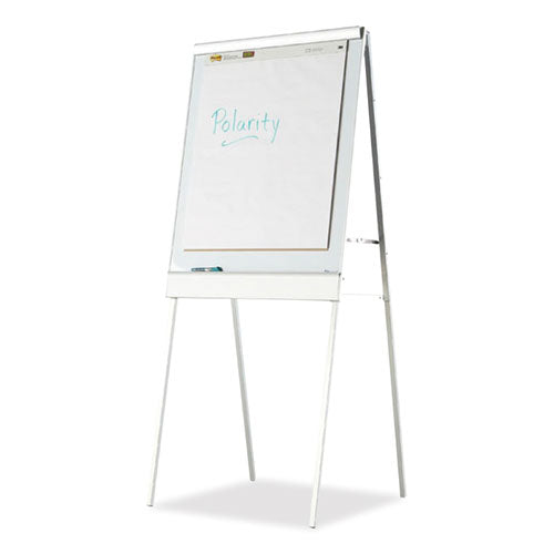 Iceberg Polarity Height Adjustable Dry Erase Flipchart Easel, 30" x 38", White Surface, Silver Metal Frame