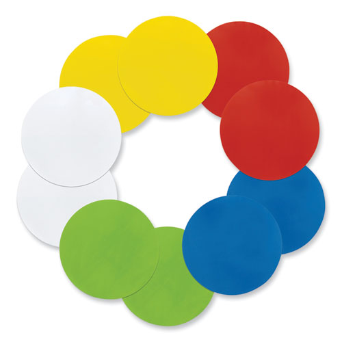 Pacon Self Stick Dry Erase Circles, 10" x 10", Assorted Surface, 10/Pack