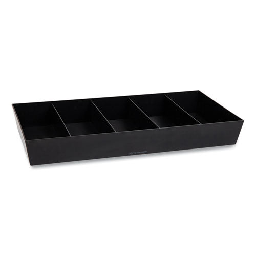 Mind Reader Anchor Collection 5-Compartment Snack Organizer, 12 x 24 x 3.25, Black
