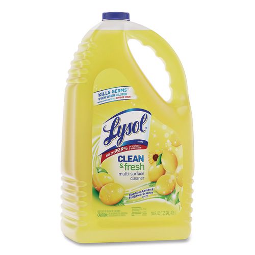 LYSOL Brand Clean and Fresh Multi-Surface Disinfectant Cleaner, Sparkling Lemon and Sunflower Essence, 144 oz Bottle