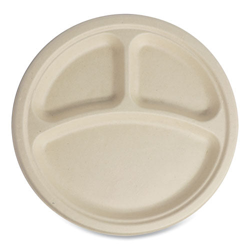 World Centric Fiber Plates, Paper, 10" dia, Natural, 700/Carton