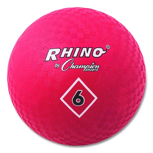 Champion Sports Playground Ball, 6" Diameter, Red