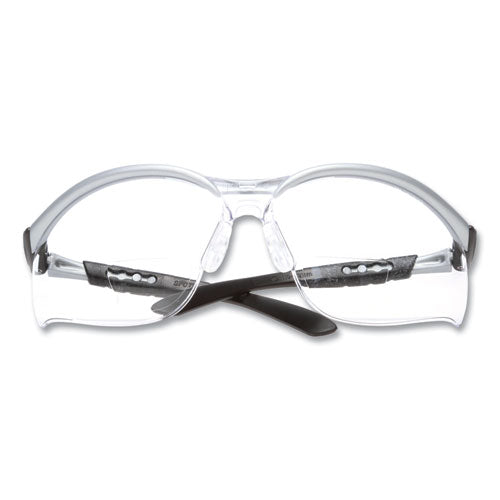 3M BX Molded-In Diopter Safety Glasses, 2.5+ Diopter, Silver/Black Half Frame, Clear Dual Lens