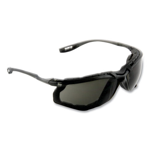 3M Virtua CCS Protective Eyewear with Foam Gasket, Black/Gray Half Frame, Gray Dual Lens