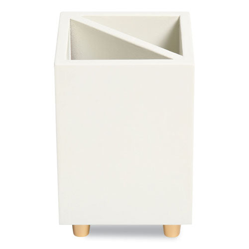 U Brands Juliet Pencil Cup, 3"w x 3"d x 4"h, White