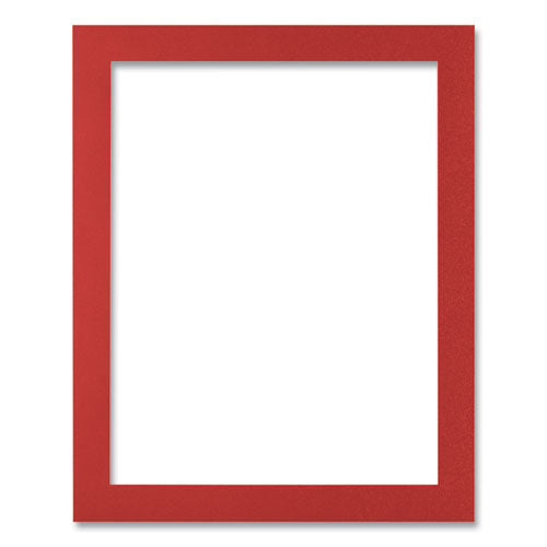 deflecto Self-Adhesive Sign Holders, 8.5 x 11 Insert, Clear with Red Border Frame, 2/Pack