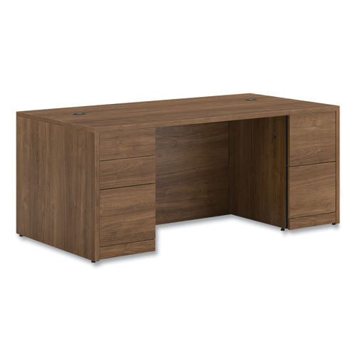 HON 10500 Series Double Full-Height Pedestal Desk, Left: Box/Box/File, Right: File/File, 72" x 36" x 29.5", Pinnacle