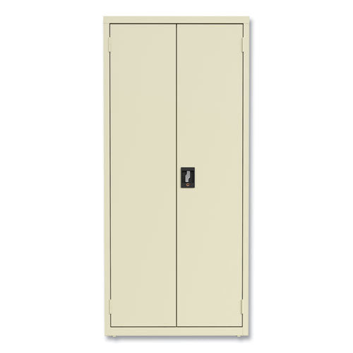 Alera Economy Assembled Storage Cabinets, 4 Shelves, 30" x 15" x 66", Putty