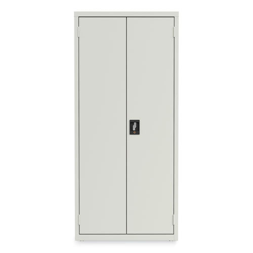Alera Economy Assembled Storage Cabinets, 4 Shelves, 30" x 15" x 66", Light Gray