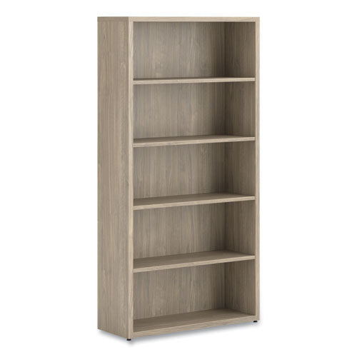 HON 10500 Series Laminate Bookcase, Five Shelves, 36" x 13" x 71", Kingswood Walnut