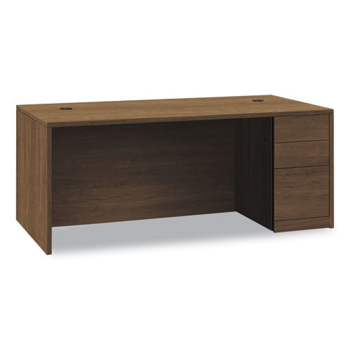 HON 10500 Series Single Full-Height Pedestal Desk, Right: Box/Box/File, 72" x 36" x 29.5", Pinnacle