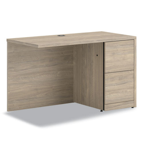 HON 10500 Series Return with Full-Height Pedestal, Right, 48" x 24" x 29.5", Kingswood Walnut