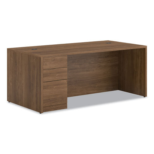 HON 10500 Series "L" Workstation Single Pedestal Desk with Full-Height Pedestal, 72" x 36" x 29.5", Pinnacle