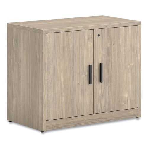 HON 10500 Series Storage Cabinet with Doors, Two Shelves, 36" x 20" x 29.5", Kingswood Walnut