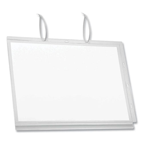 Durable Water-Resistant Sign Holder Pockets with Cable Ties, 11 x 17, Clear Frame, 5/Pack