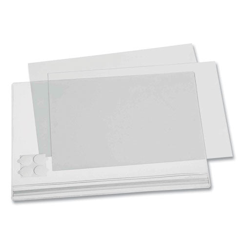 Durable Self-Adhesive Water-Resistant Sign Holder, 8.5 x 11, Clear Frame, 5/Pack
