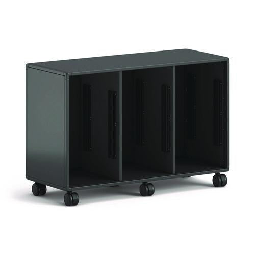 HON Class-ifi Tote Storage Cabinet, Three-Wide, 46.63" x 18.75" x 31.38", Charcoal Gray