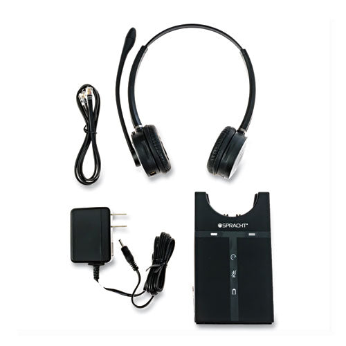 Spracht ZuM Maestro DECT Binaural Over The Head Headset, Black