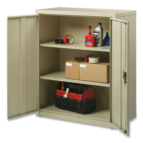 Alera Economy Assembled Storage Cabinets, 3 Shelves, 36" x 18" x 42", Putty