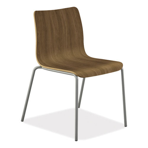 HON Ruck Laminate Chair, Supports Up to 300 lb, 18" Seat Height, Pinnacle Seat/Back, Silver Base