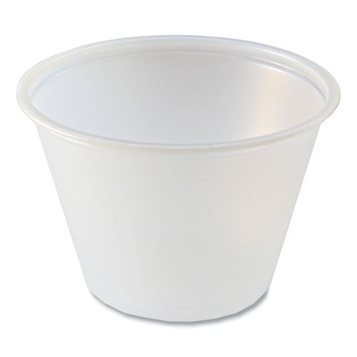 Fabri-Kal Portion Cups, 2.5 oz, Plastic, Translucent, 125/Sleeve, 20 Sleeve/Carton