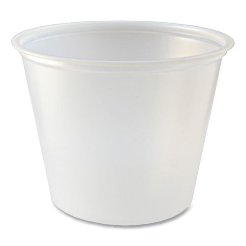 Fabri-Kal Portion Cups, 5.5 oz, Plastic, Translucent, 125/Sleeve, 20 Sleeve/Carton