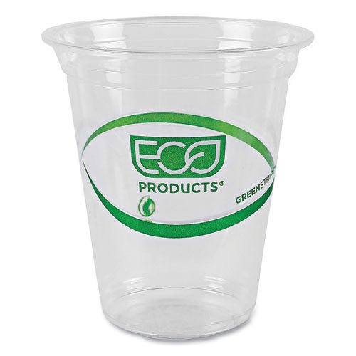 Eco-Products GreenStripe Renewable and Compostable Cold Cups, 16 oz, Plastic, Clear, 50/Pack, 20 Packs/Carton