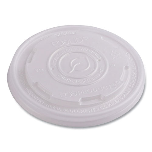 Eco-Products World Art PLA-Laminated Soup Container Lids, Fits 8 oz, Translucent, Plastic, 50/Pack, 20 Packs/Carton