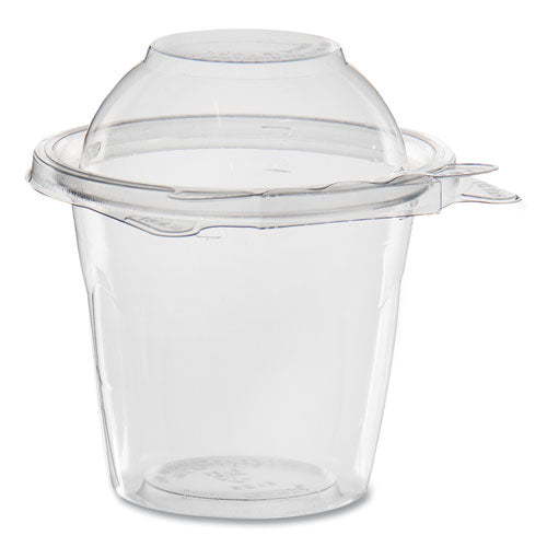 Dart SafeSeal Tamper-Resistant, Tamper Evident Bowls, Dome Lid, 12 oz, 4.36 x 8.84 x 4.52, Clear, Plastic, 256/Carton