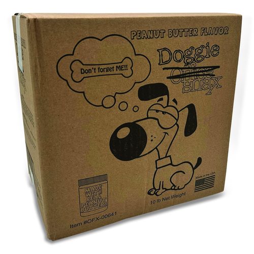 Office Snax Doggie Biscuits, Peanut Butter, 10 lb Box