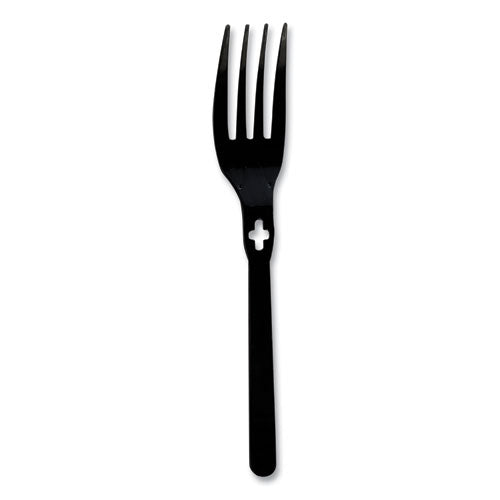 WeGo Fork WeGo Polystyrene, Fork, Plastic, Black, 1,000/Carton