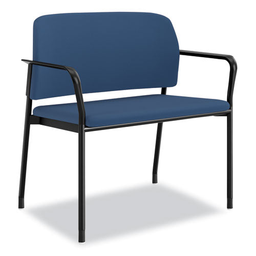 HON Accommodate Series Bariatric Chair with Arms, 33.5" x 21.5" x 32.5", Elysian Seat, Elysian Back, Charblack Legs